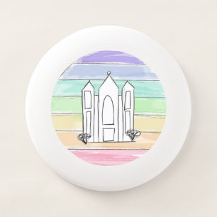 LDS Salt Lake City Temple rainbow sunset mormon Wham-O Frisbee