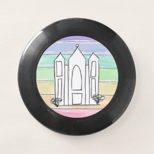 LDS Salt Lake City Temple rainbow sunset mormon Wham-O Frisbee