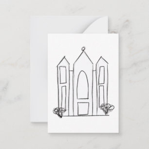 LDS Salt Lake City Temple simple modern mormon  Advice Card