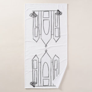 LDS Salt Lake City Temple simple modern mormon Bath Towel