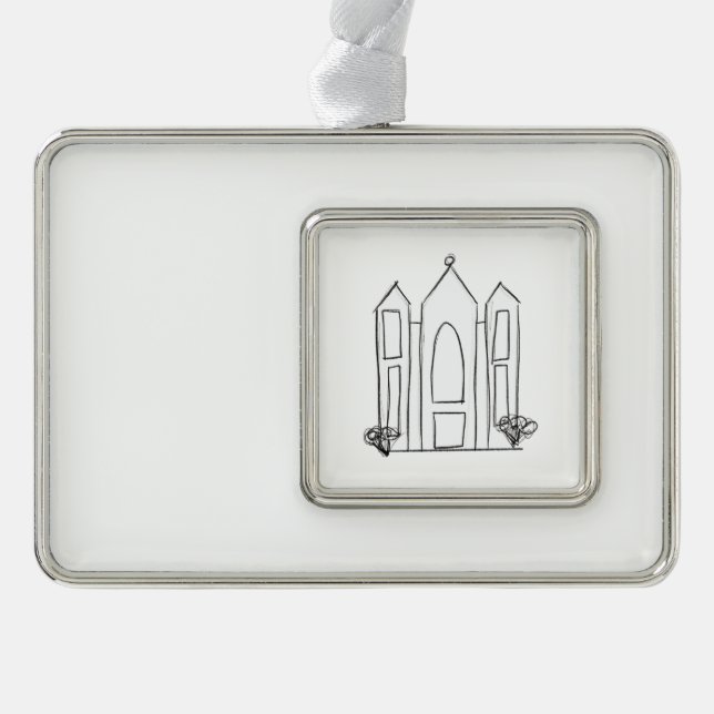 LDS Salt Lake City Temple simple modern mormon  Christmas Ornament (Front)