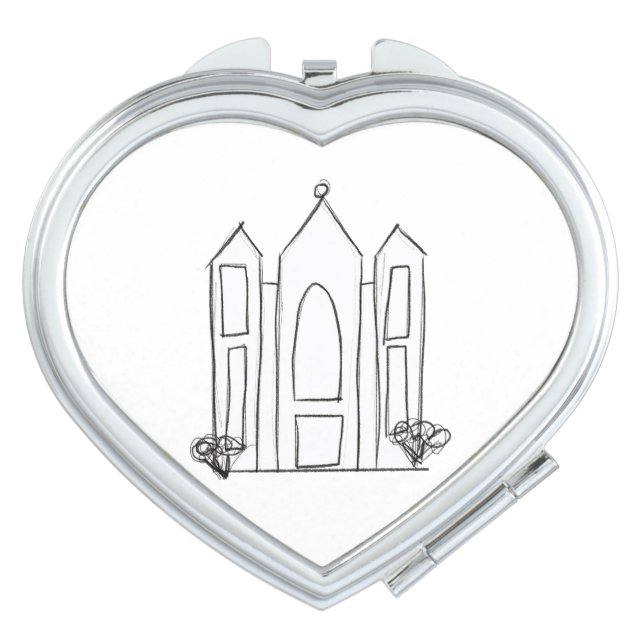 LDS Salt Lake City Temple simple modern mormon  Compact Mirror (Front)
