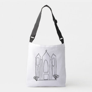 LDS Salt Lake City Temple simple modern mormon  Crossbody Bag