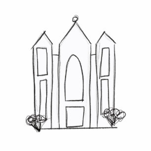 LDS Salt Lake City Temple simple modern mormon  Cutout