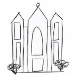 LDS Salt Lake City Temple simple modern mormon   Cutout<br><div class="desc">Simple hand drawn LDS Salt Lake City UT Temple. Perfect for those who love the SLC temple. The hand drawn imperfect lines also make it great for kids!</div>