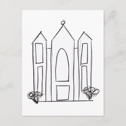 LDS Salt Lake City Temple simple modern mormon  Enclosure Card