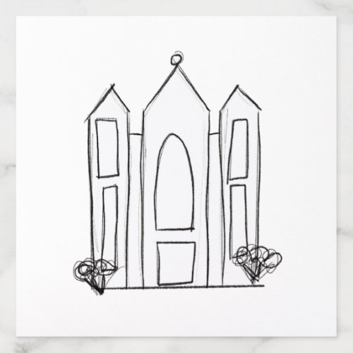 LDS Salt Lake City Temple simple modern mormon  Envelope Liner