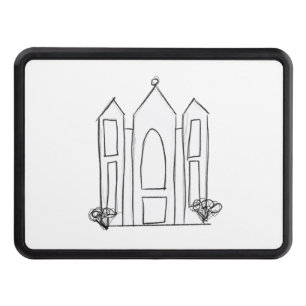 LDS Salt Lake City Temple simple modern mormon Hitch Cover