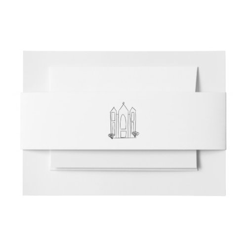 LDS Salt Lake City Temple simple modern mormon  Invitation Belly Band