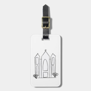 LDS Salt Lake City Temple simple modern mormon   Luggage Tag
