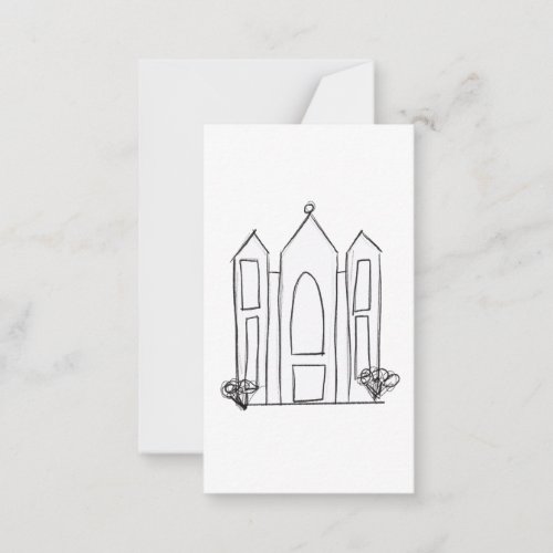 LDS Salt Lake City Temple simple modern mormon  Note Card