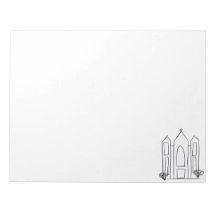 LDS Salt Lake City Temple simple modern mormon Notepad