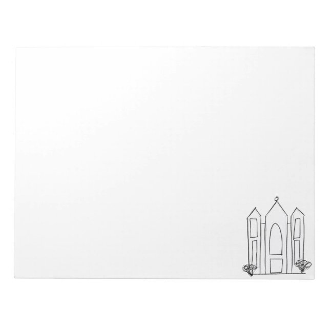 LDS Salt Lake City Temple simple modern mormon  Notepad (Front)