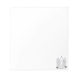 LDS Salt Lake City Temple simple modern mormon Notepad