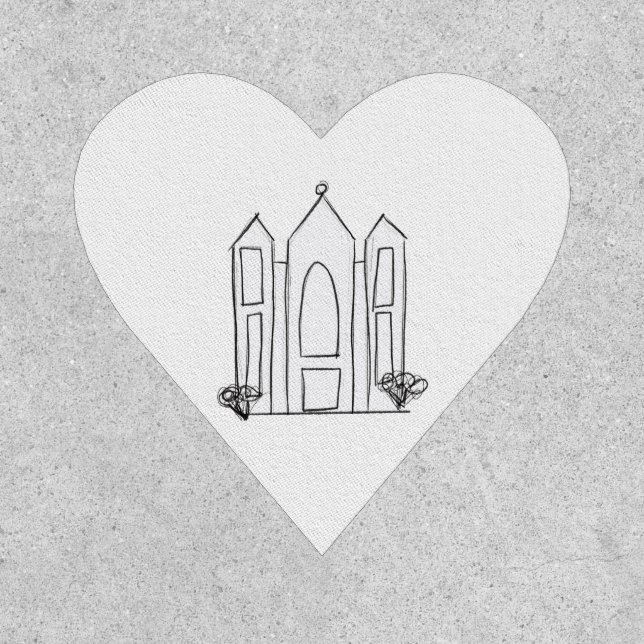 LDS Salt Lake City Temple simple modern mormon  Patch (Front)