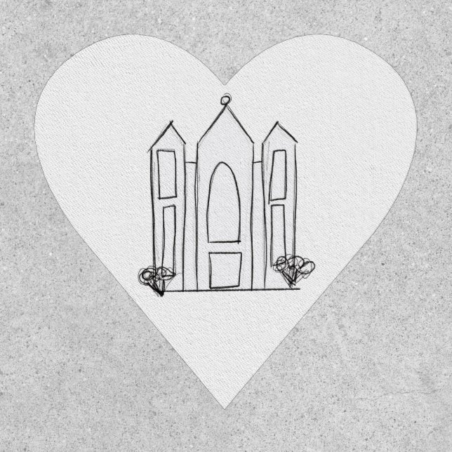 LDS Salt Lake City Temple simple modern mormon  Patch (Front)