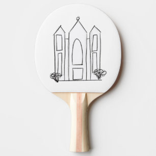 LDS Salt Lake City Temple simple modern mormon  Ping Pong Paddle