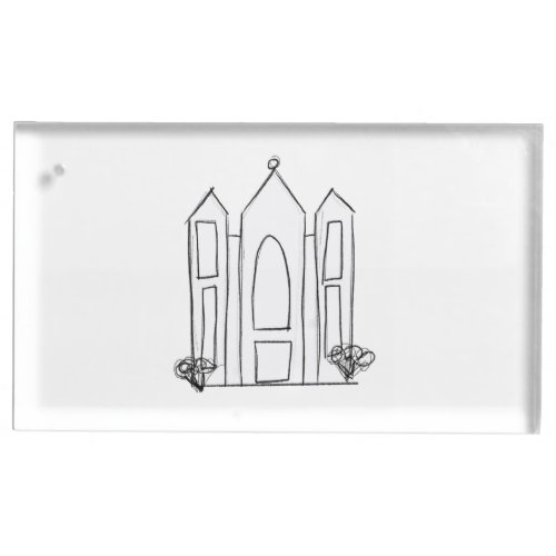 LDS Salt Lake City Temple simple modern mormon  Place Card Holder
