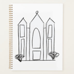 LDS Salt Lake City Temple simple modern mormon  Planner