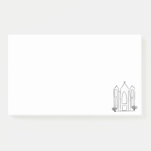 LDS Salt Lake City Temple simple modern mormon  Post_it Notes