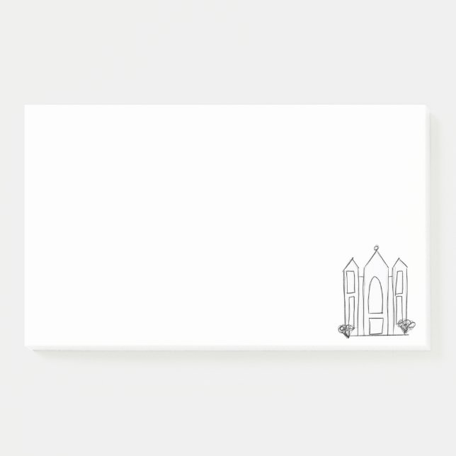 LDS Salt Lake City Temple simple modern mormon  Post-it Notes (Front)