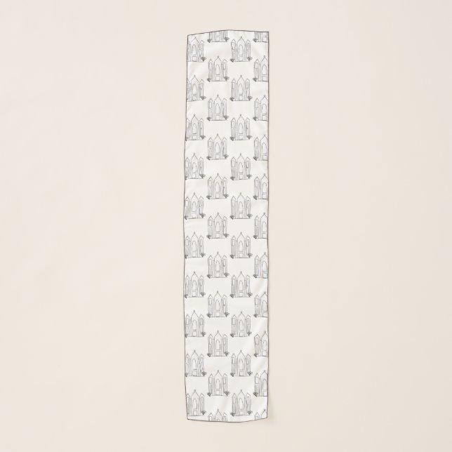 LDS Salt Lake City Temple simple modern mormon   Scarf (Front)