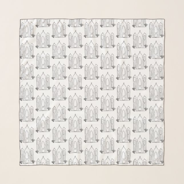 LDS Salt Lake City Temple simple modern mormon  Scarf (Front)