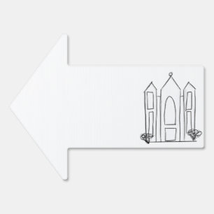 LDS Salt Lake City Temple simple modern mormon  Sign