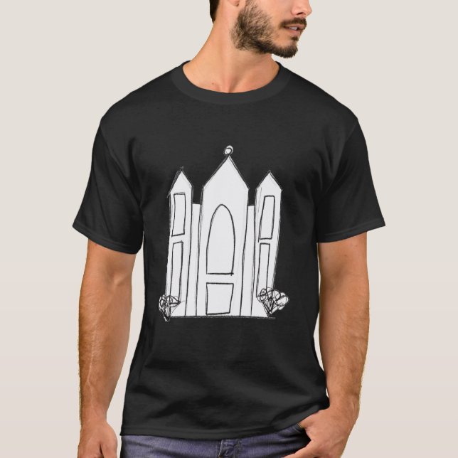 LDS Salt Lake City Temple simple modern mormon  T-Shirt (Front)