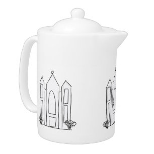 LDS Salt Lake City Temple simple modern mormon Teapot