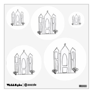 LDS Salt Lake City Temple simple modern mormon Wall Decal
