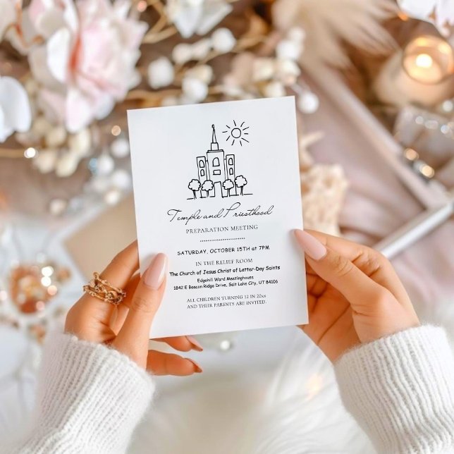 LDS Temple And Priesthood Preview Invite & Program (LDS Temple And Priesthood Preview Invite & Program)