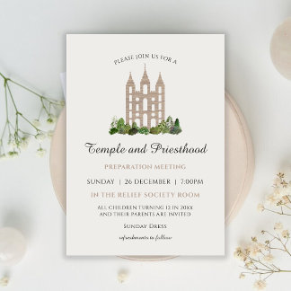 LDS Temple Priesthood Preparation Meeting Invitation