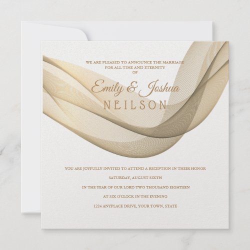 LDS Temple Wedding Reception Invitation_The Veil I Invitation