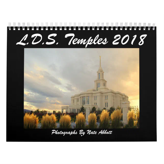 LDS Temples 2018 Calendar Zazzle