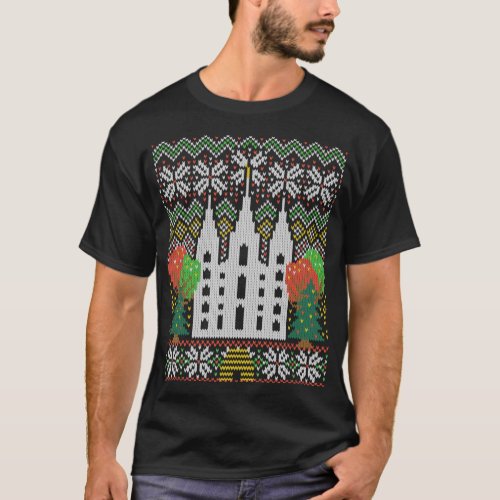 LDS Ugly Sweater Christmas Temple Square Salt Lake