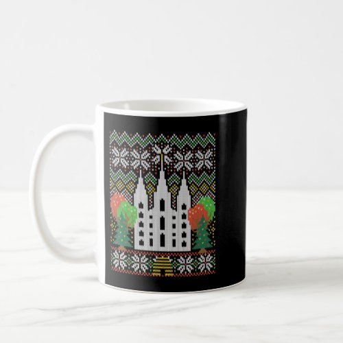 LDS Ugly Sweater Christmas Temple Square Salt Lake Coffee Mug