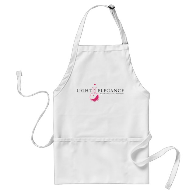 LE Apron, White Adult Apron (Front)