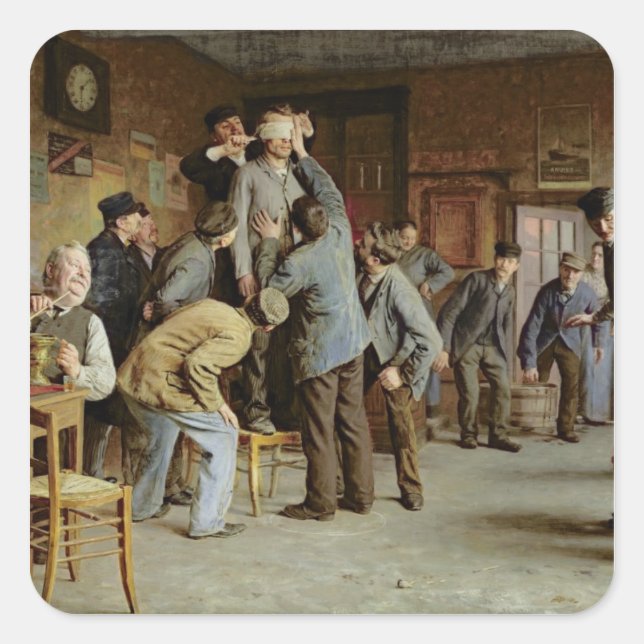 Le Bain de Pieds Inattendu, 1895 Square Sticker (Front)