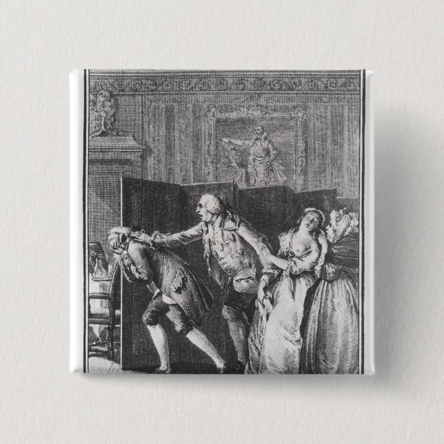 Le Baron chassa Candide du Chateau Pinback Button (Front)