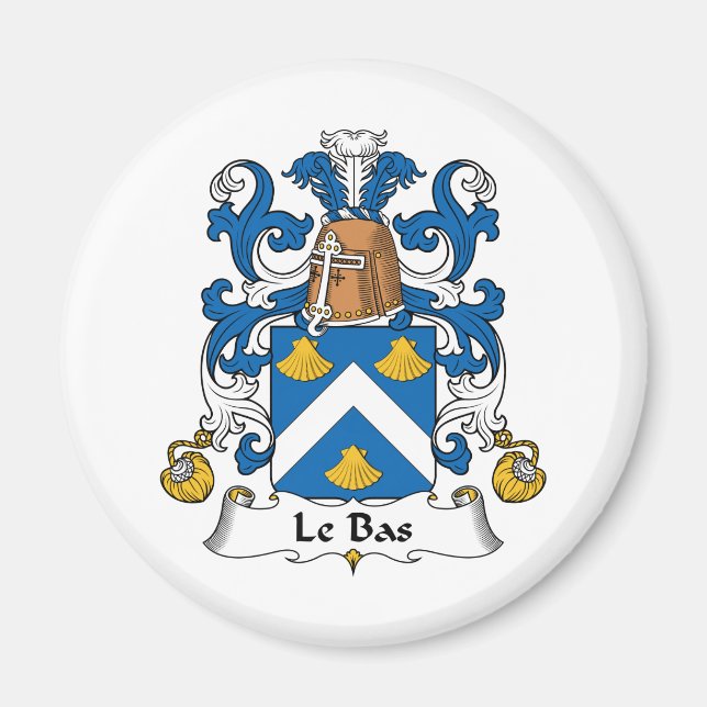 Le Bas Family Crest Magnet (Front)