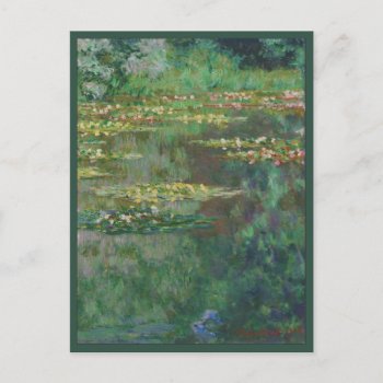 Le Bassin Des Nympheas By Monet Postcard by lazyrivergreetings at Zazzle