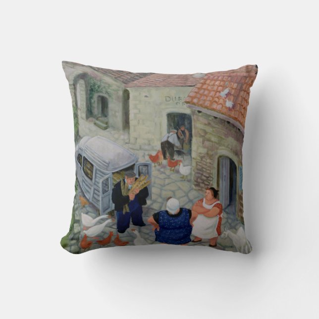 Le Boulanger Throw Pillow (Front)