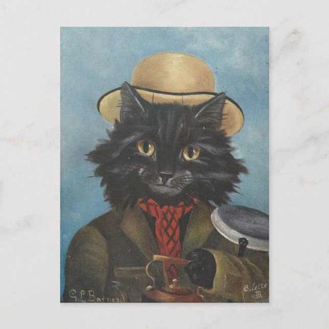 Le bricoleur chat postcard (Front)