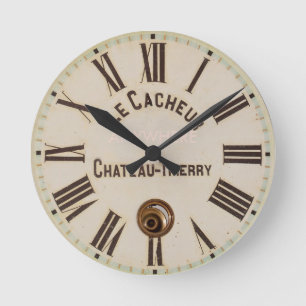 LE CACHEUR Classic aged captured style Round Clock