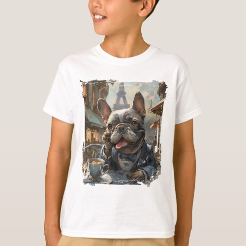 Le Caf Bulldog T_Shirt