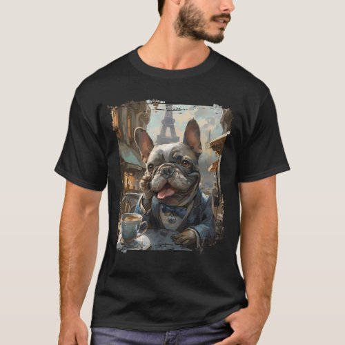 Le Caf Bulldog T_Shirt