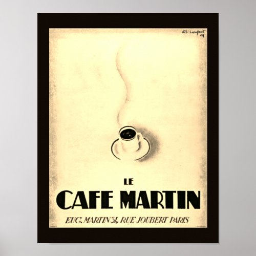 Le Cafe Martin Poster