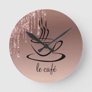Le Cafe Personalized Kitchen Acrylic Round Clock