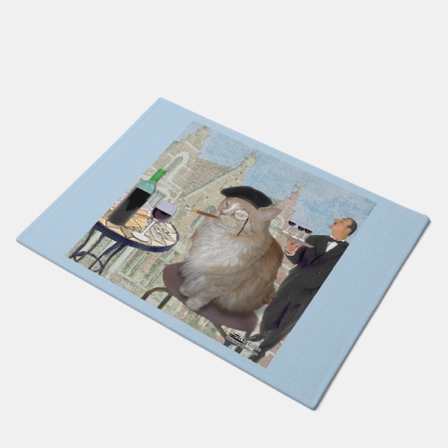 Le Cat du Cafe Doormat (Angled)